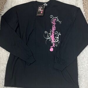 Fight like a girl breast cancer tshirt new size XL